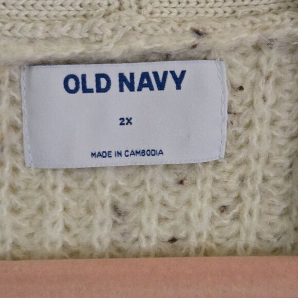 Old Navy Cozy Shaker-Stitch Button-Front Speckled Cardigan Sweater Size 2X - Picture 9 of 11